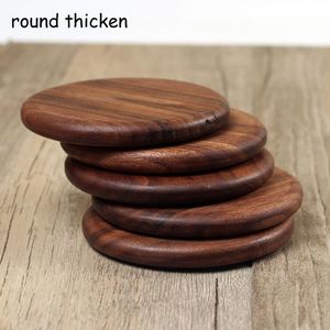 Decorative round wooden <b>coaster</b> <b>set</b> with intricate carving for premium home decor perfect for dining table use - Product Image 6