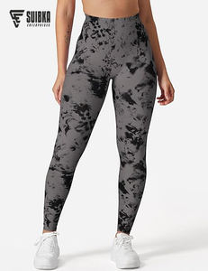 Pantalon de yoga entrejambe personnalisé pour femmes Leggings de gymnastique extensibles taille haute Vente en gros directe d'usine OEM - Product Image 2