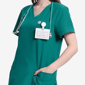 Uniforme de gommage en coton/polyester pour femmes ensemble détection d'aiguille personnalisé haute qualité mode gommages hôpital - Product Image 3