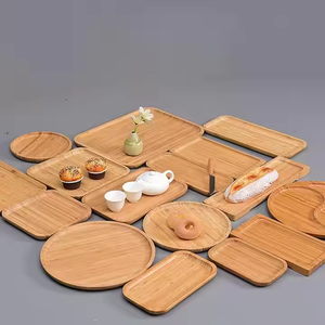 Ensemble d'assiettes rondes Ensemble d'assiettes en bois Ensembles de vaisselle Logo personnalisable Couverts en bois Vaisselle par glowin fashion - Product Image 3