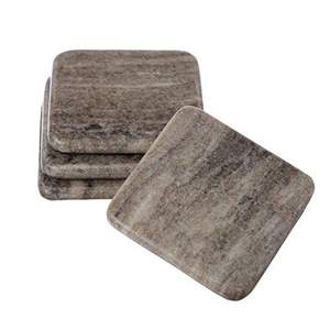Natural Marble <b>Drink</b> <b>Coasters</b> Set Polished Stone Table <b>Coasters</b> for Kitchen Dining Living Room - Product Image 1