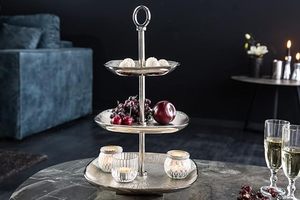 <b>3</b> <b>Tier</b> Aluminium <b>Cake</b> <b>Stand</b> Silverware Prime Quality Customized Shape Metal Aluminium Dessert <b>Stand</b> in India - Product Image 4