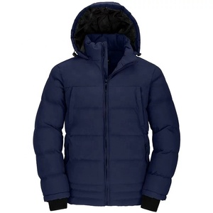 Chaqueta acolchada personalizada, abrigo cálido de invierno, chaqueta con cremallera y cintura elástica, nuevo diseño, chaqueta de plumón de alta calidad con capucha para hombre, chaqueta para exteriores - Product Image 1
