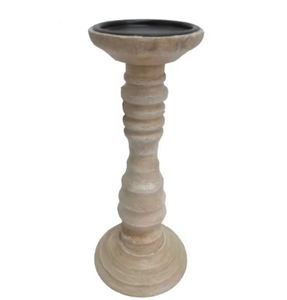 Decoración de boda más vendida, soporte de pilar de vela único con recubrimiento de polvo negro mate de aluminio, soporte de vela de estilo moderno hecho a mano - Product Image 1