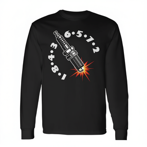 Camiseta promocional de manga larga 1-8-4-3-6-5-7-2 Firing Order - Product Image 2