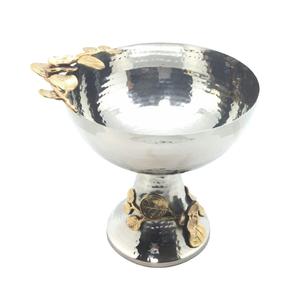 Bol de service de fruits à finition antique au design fait à la main Bol de table décoratif de qualité supérieure pour fruits et légumes Bol en métal profond - Product Image 4