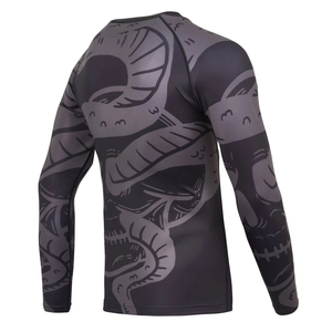 Brand New Custom Made Design Sublimation Custom Logo Printed MMA BJJ GI Rash Guard Grappling Full Sleeve Shirt - Product Image 4