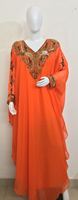 Abaya Cardigan Y2K à Paillettes de Haute Qualité, Écologique et Naturelle, Kaftan Arabe Long Entièrement Brodé et Fait Main