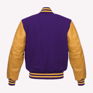 เสื้อแจ็กเก็ตเบสบอลสำหรับผู้ชายเสื้อทีมโรงเรียนผ้าฝ้ายสีฟ้าเสื้อแจ็กเก็ตเบสบอลสำหรับผู้ชายจัดส่งแบบ DP - Product Image 4