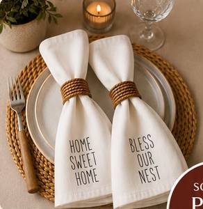 Custom Cotton <b>Cloth</b> Napkin <b>Table</b> Napkin Dinner Napkin Accessory for Wedding Party Dining - Product Image 1