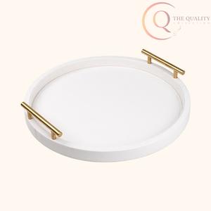 Plateau de service en bois massif avec une finition artisanale de qualité supérieure, parfait pour les maisons et les hôtels de luxe - Product Image 1