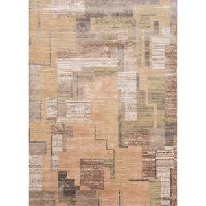 Blythe Beige & <b>Brown</b> Hand Knotted <b>Wool</b> & Bamboo Silk Rug Abstract Pattern for Home Use-LRB-1684 - Product Image 1