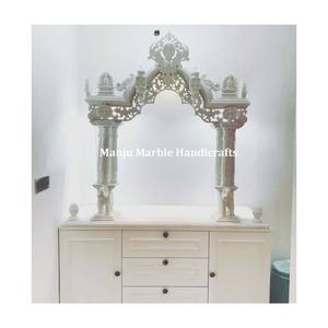 Templo de mármol hecho a mano para interiores y exteriores Curv Natural pulido brillante madre de perla arte de trabajo a mano para decoración religiosa - Product Image 4