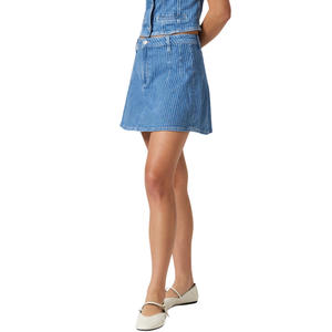 Jupe en jean décontractée pour femmes, taille haute, respirante, style Y2K, longueur midi, fournisseur OEM ODM - Product Image 4