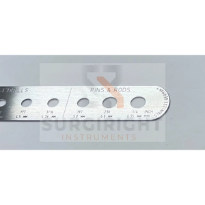 Surgilight Đức Chỉnh Hình Cai Trị K-WIRE Và <span class=keywords><strong>Pin</strong></span> Đo Cai Trị Với Kích Thước Hướng Dẫn Cho K-Dây <span class=keywords><strong>Steinman</strong></span> Pins Và Que CE Được Phê Duyệt - Product Image 1