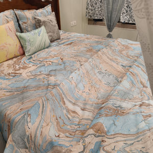 Edredón marino de otoño 100% gasa de algodón hecho a mano Reversible transpirable ecológico edredón personalizable 92 'X 88' pliegues de mano - Product Image 1