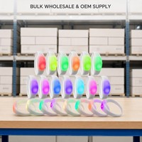Bracelet lumineux LED étanche en silicone, bracelet promotionnel pour concerts, événements, course nocturne, vente en gros, OEM, ODM, direct