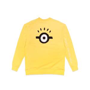 Sweat-shirt à col rond surdimensionné pour homme avec broderie 3D Minions, impression sérigraphique sur tricot uni pour l'automne - Product Image 2