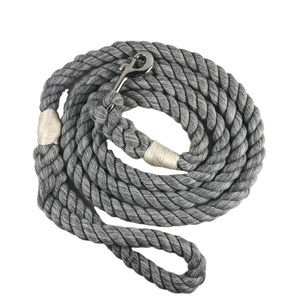 Correa para Perro de Cuerda de Algodón Ultra Suave Gris de Alta Calidad - Product Image 1