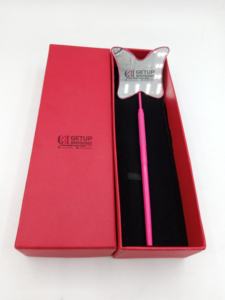 Miroir professionnel pour extensions de cils en acier inoxydable avec revêtement en poudre rose, design papillon, nouveau style, logo personnalisé, outils de beauté - Product Image 2