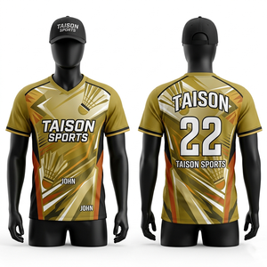 เสื้อแบดมินตันชาย 180 GSM ผ้าโพลีเอสเตอร์อินเตอร์ล็อค สีเขียวมิ้นท์ กรมท่า ส้ม ดีไซน์ลายแผง  แบบซับลิเมชั่น สกรีนโลโก้ตามสั่ง สำหรับทีม - Product Image 4