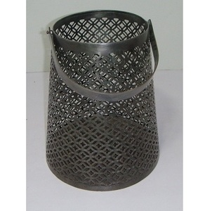 Lanternes de jardin décoratives modernes en treillis avec poignées, résistantes aux intempéries, en métal, pour l'extérieur, ensemble de lanternes de patio pour bougies LED, décoration intérieure - Product Image 3