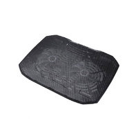 N136 Support de refroidissement portable pour ordinateur portable Ascenseur de bureau à 2 ventilateurs avec radiateur haut/bas pour ordinateur portable et ordinateur de jeu