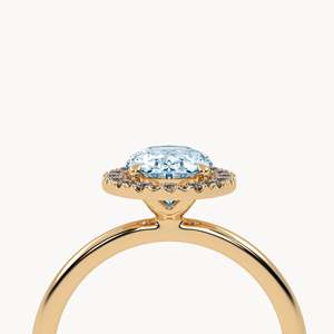 Bague de fiançailles Alma en or 14 carats avec diamant de laboratoire - Product Image 4