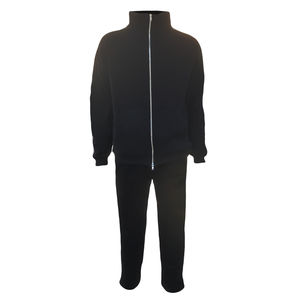 Ensemble de sweat à capuche patchwork personnalisé pour hommes Ensembles de jogging à rayures latérales Survêtement en coton molletonné Sports décontractés Jogging à fermeture éclair Survêtement - Product Image 1