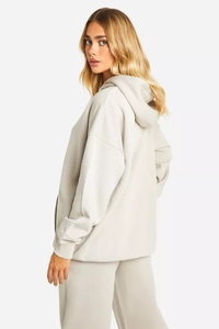 ชุดวอร์ม2ชิ้นสำหรับผู้หญิง100% เสื้อสวมหัวมีฮู้ดแบบสวมหัวโอเวอร์ไซส์ออกแบบได้ตามต้องการผ้าฝ้ายออร์แกนิกระบายอากาศ - Product Image 5