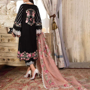 Nueva colección de gasa de la mejor calidad OEM al por mayor Trajes de 3 piezas Vestido de fiesta más vendido - Product Image 3