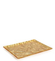 Plateau de service moderne et unique de forme rectangulaire avec poignées de sculpture en lapin pour la maison, l'hôtel et les restaurants avec logo personnalisé