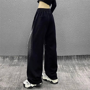 Impression bouffante personnalisée 100% coton Pantalon de survêtement vintage lourd lavé à l'acide Pantalon de survêtement uni en éponge française Pantalon pour homme - Product Image 5