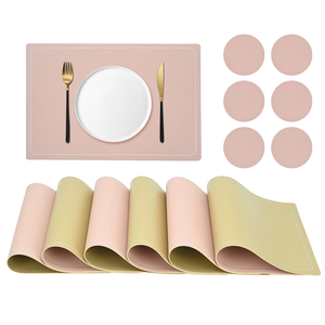 High Quality Luxury Placemats for <b>Wedding</b> Hot Sale Leather Dining Tablemat Handmade Woven Leather New Design Top Price - Product Image 4