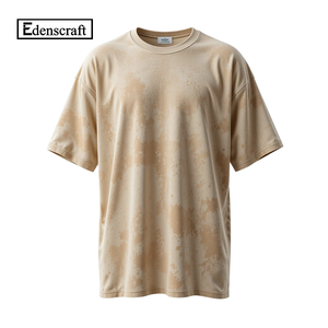 T-shirts pour hommes surdimensionnés, délavés à l'acide, vintage, lourds, coupe ample, unis, personnalisables, impression sérigraphique, couleur personnalisable - Product Image 6