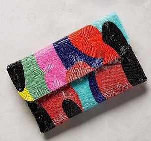 Pop Art-Bolso cruzado con cuentas de semillas, cadena, bohemio - Product Image 2