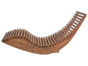 Chaise longue d'extérieur moderne Claudia en bois massif avec coussin taupe et finition marron pour meubles de maison, hôtel ou villa - Product Image 4