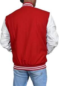 Chaquetas universitarias atractivas para hombre, última chaqueta de béisbol de estilo largo personalizada OEM, soporte frontal de lona de cuero de invierno Plus - Product Image 3