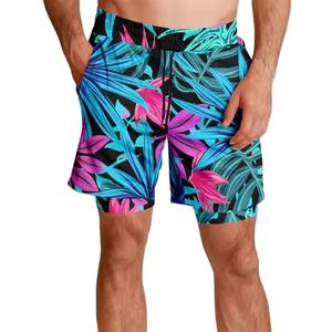 Pantalones Cortos Deportivos Sueltos para Hombre, Shorts Deportivos con Elástico y Cordón de Patrón Sólido, Ropa de Playa - Product Image 1