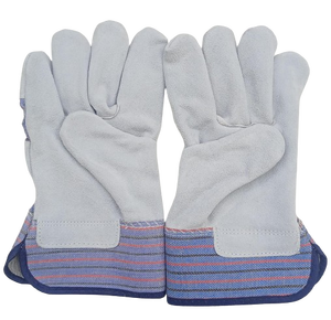 Gants de gréement canadiens de qualité supérieure en cuir refendu de taille XL Construction de sécurité imperméable et antidérapante Protection des mains et des bras - Product Image 5