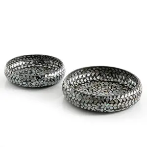 Arabian Wholesale Mother of Pearl <b>Chocolate</b> Bowl Black Seashell Inlay <b>Chocolate</b> Serving Bowls for <b>Ramadan</b> Eid Mubarak - Product Image 1