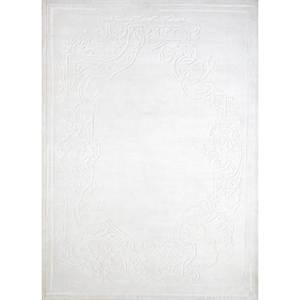 Alfombras Saga Ivory Tejidas a Mano de Viscosa, Lana y Seda con Diseño Floral para Decoración del Hogar, Sala de Estar, Comedor, Dormitorio, Cocina-HPV-7015 - Product Image 1