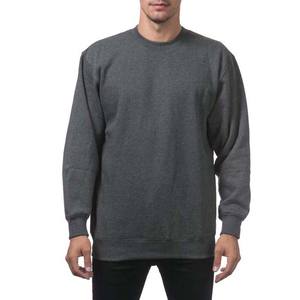 <b>Men's</b> 400g Heavyweight Crew Neck Fleece Pullover <b>Grey</b> Custom 100% Cotton <b>Sweatshirts</b> Embroidered Breathable Basics Clothing - Product Image 1