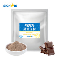 Poudre pour gaufres bulles au chocolat SIGNWIN JAKIM HALAL, sucrée, conditionnée en sachet