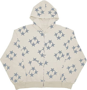 Sweats à capuche pour hommes de qualité supérieure personnalisés, à fermeture éclair, surdimensionnés, épaules tombantes, 100% coton, décontractés, impression personnalisée, sweats à capuche pour hommes - Product Image 1