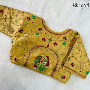 เสื้อเบลาส์ผ้าไหมจาริสำหรับเจ้าสาว, เสื้อปักลายงานแฟนทอมเจ้าบ่าวเจ้าสาวเสื้อส่าหรีสไตล์อินเดียสำหรับงานแต่งงาน - Product Image 2