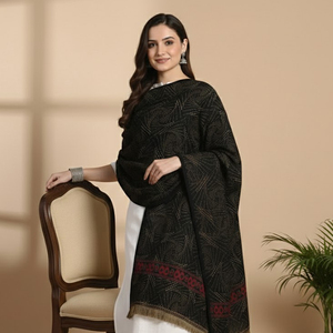 Warm Breathable Kullu Wool Shawl with Traditional Pattern for Women Daily and Travel Use All Seasons at Low Price - Product Image 6