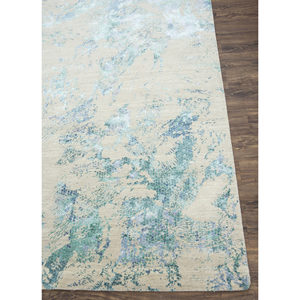 Alfombra Kavi Ivory de Lana y Seda de Bambú Anudada a Mano, Unstring Srb(713), Diseño Abstracto para Uso Doméstico - Product Image 4