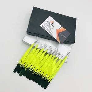 Pinzas de extensión de pestañas de llama de acero inoxidable de dos tonos personalizadas, nueva marca personalizada con embalaje de caja de Punta puntiaguda - Product Image 2
