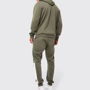Combinaison de jogging délavée à l'acide personnalisée en gros respirante avec motif solide pour les survêtements d'hiver pour hommes - Product Image 2